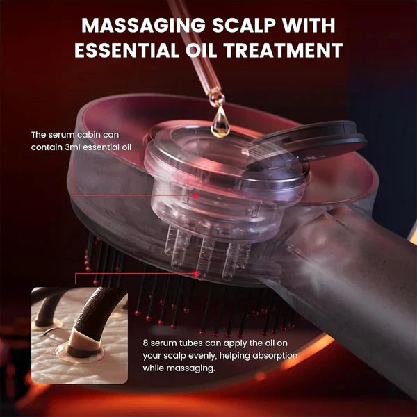 NoorAura™ Scalp Massager Brush (Red) – فرشاة تدليك فروة الرأس (حمراء)