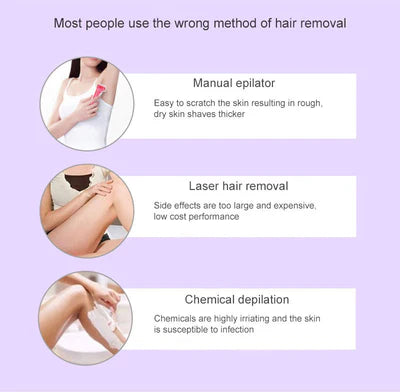 NoorAura™Purple Epilator – آلة إزالة الشعر البنفسجية